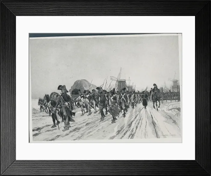 Framed Print : Hollanders on War Trek in Ice and Snow Framed Print : Hollanders on War Trek in Ice and Snow