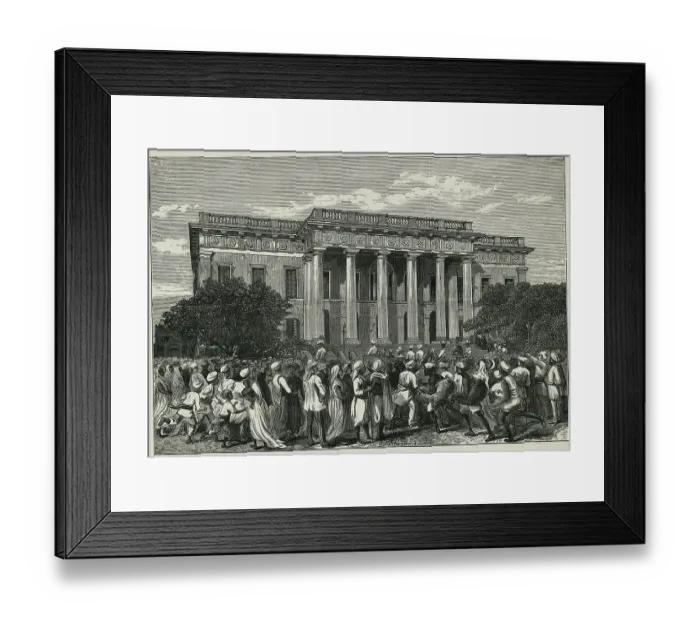 Framed Print : Crowd in Front of Calcutta Townhall Framed Print : Crowd in Front of Calcutta Townhall