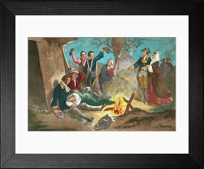 Framed Print : George Washington and Wife Visiting Troops Framed Print : George Washington and Wife Visiting Troops