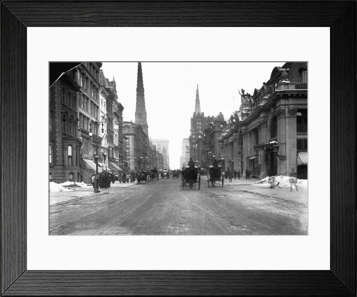 Framed Print : Fifth Avenue in New York Around 1875 Framed Print : Fifth Avenue in New York Around 1875