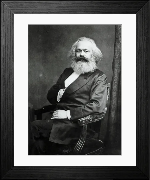 Framed Print : German Political Philosopher Karl Marx Sitting Framed Print : German Political Philosopher Karl Marx Sitting