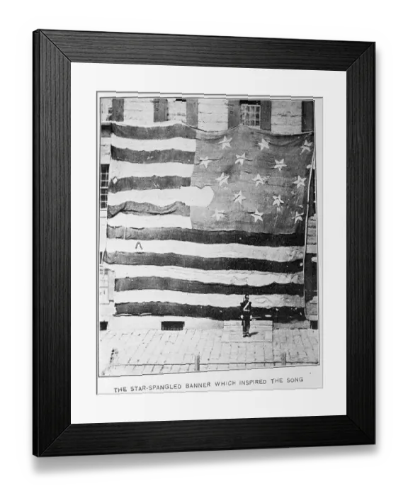 Framed Print : Fort McHenry Battle Flag at Boston Navy Yard