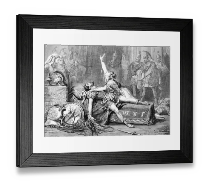 Framed Print : Engraving of a Scene from Shakespeare's Antony And Cleopatra by David Henry Friston Framed Print : Engraving of a Scene from Shakespeare's Antony And Cleopatra by David Henry Friston