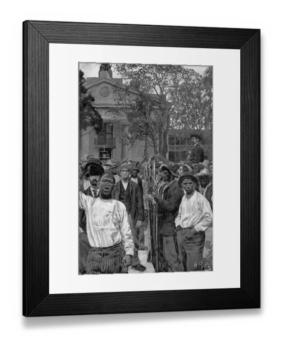 Framed Print : Group Leaving Little Rock State House Framed Print : Group Leaving Little Rock State House