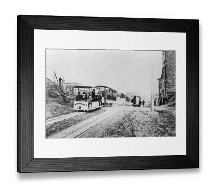 Framed Print : Andrew Hallidie On First Cable Train Framed Print : Andrew Hallidie On First Cable Train
