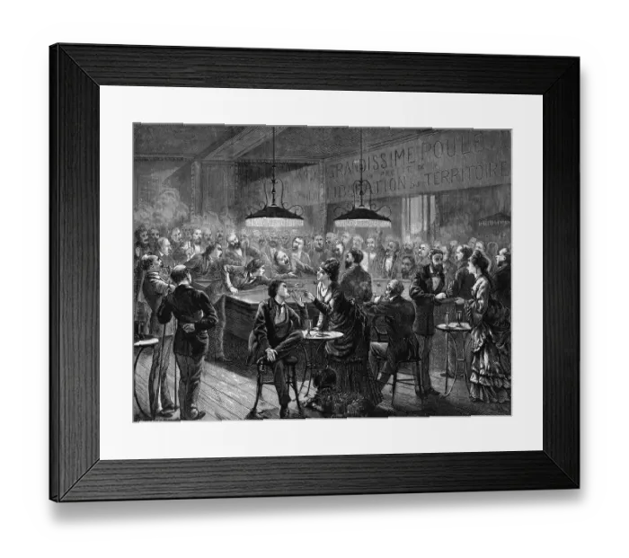 Framed Print : Playing Billiards In Large Cafe Framed Print : Playing Billiards In Large Cafe