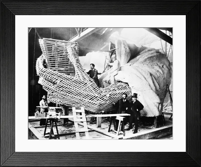 Framed Print : The Contruction of the Hand Section of the Statue of Liberty Framed Print : The Contruction of the Hand Section of the Statue of Liberty