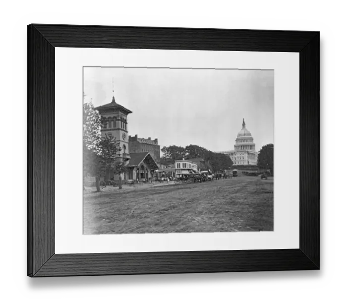 Framed Print : View Of Washington Depot Of Railroad Framed Print : View Of Washington Depot Of Railroad