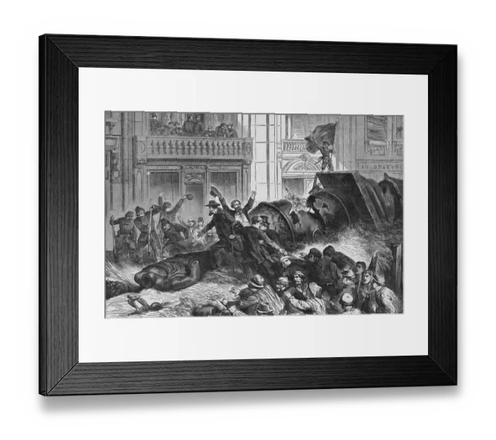 Framed Print : People Destroying Column of Napoleon Framed Print : People Destroying Column of Napoleon