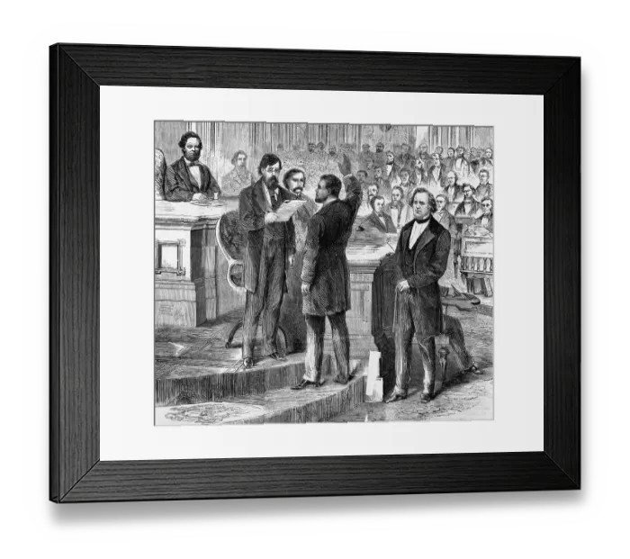 Framed Print : Hiram Revels Taking Oath Of Office Framed Print : Hiram Revels Taking Oath Of Office