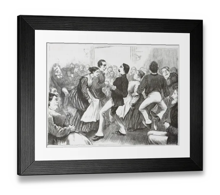 Framed Print : People Dancing at Insane Asylum Framed Print : People Dancing at Insane Asylum