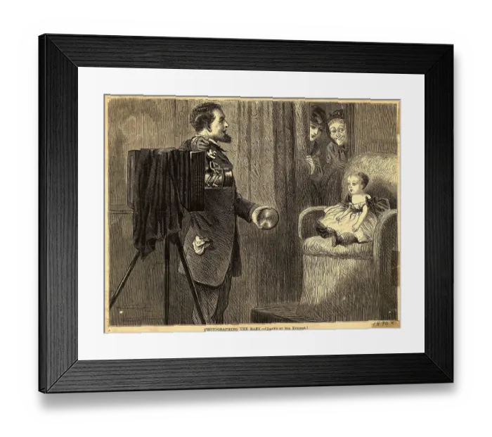 Framed Print : Photographing a Small Child Framed Print : Photographing a Small Child