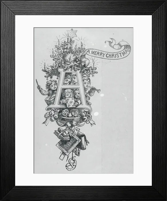 Framed Print : Christmas Initial Framed Print : Christmas Initial