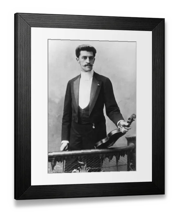 Framed Print : Johann Strauss In Frock Coat With Violin Framed Print : Johann Strauss In Frock Coat With Violin