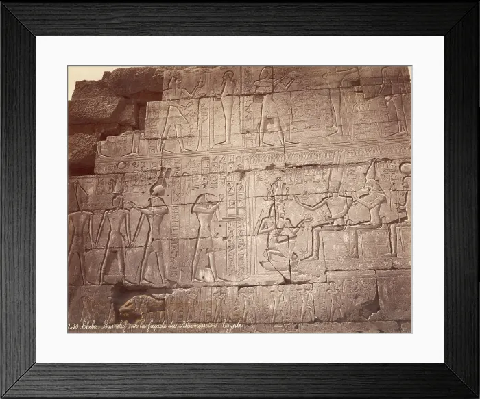 Framed Print : Bas-Relief on the Facade of Ramses Tomb Framed Print : Bas-Relief on the Facade of Ramses Tomb