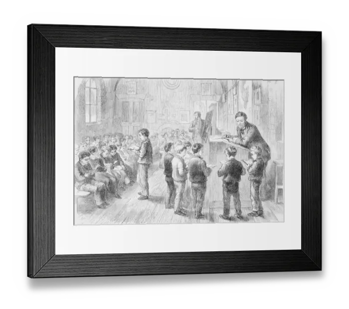 Framed Print : Gentlemen Instructing Boys at a Boy's Home