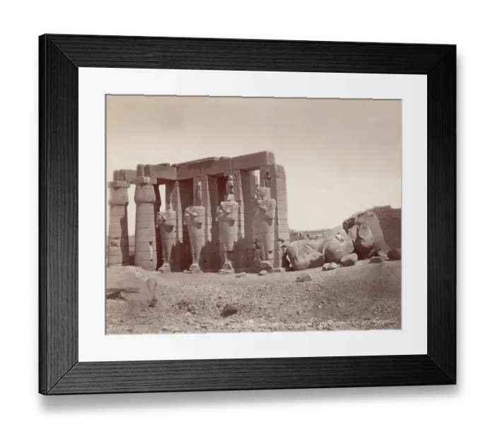 Framed Print : Man Seated on Ruins in Thebes Framed Print : Man Seated on Ruins in Thebes