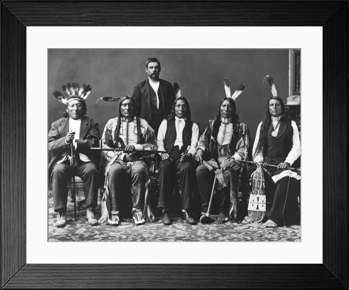 Framed Print : John Bridgeman Behind Sioux Delegation Framed Print : John Bridgeman Behind Sioux Delegation