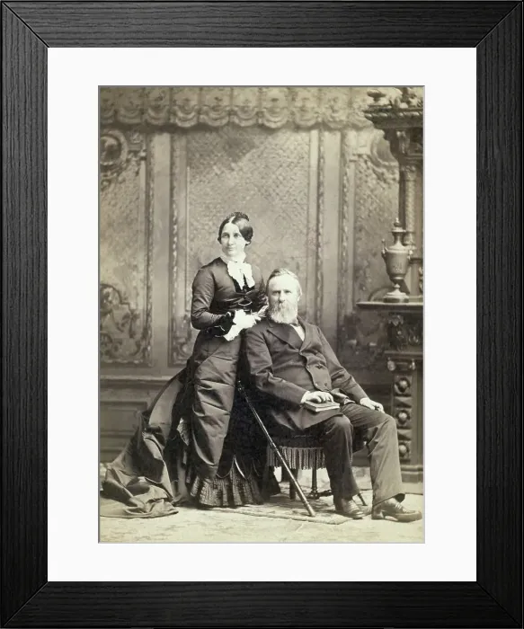 Framed Print : President Rutherford B. Hayes and Wife