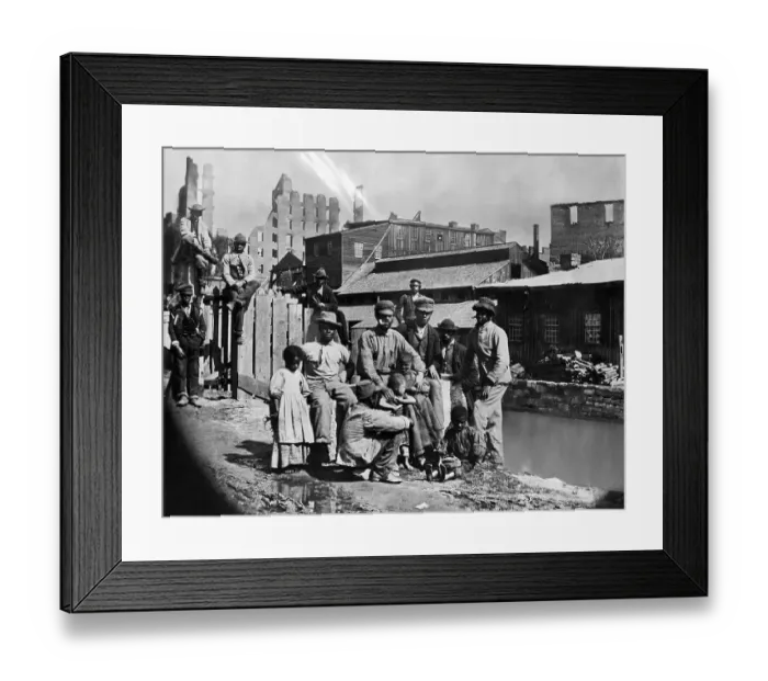 Framed Print : Freed Slaves In The South Framed Print : Freed Slaves In The South