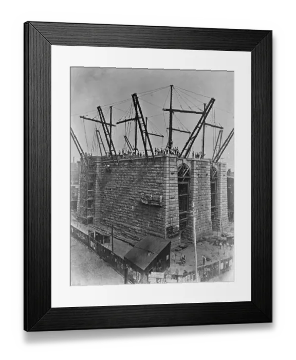 Framed Print : Construction of the Brooklyn Bridge Framed Print : Construction of the Brooklyn Bridge