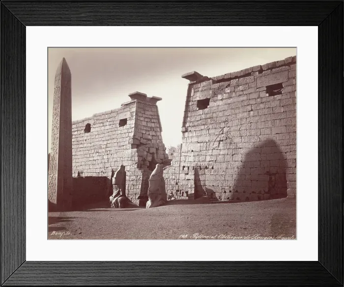 Framed Print : Obelisk and Colossi at the Temple of Luxor Framed Print : Obelisk and Colossi at the Temple of Luxor