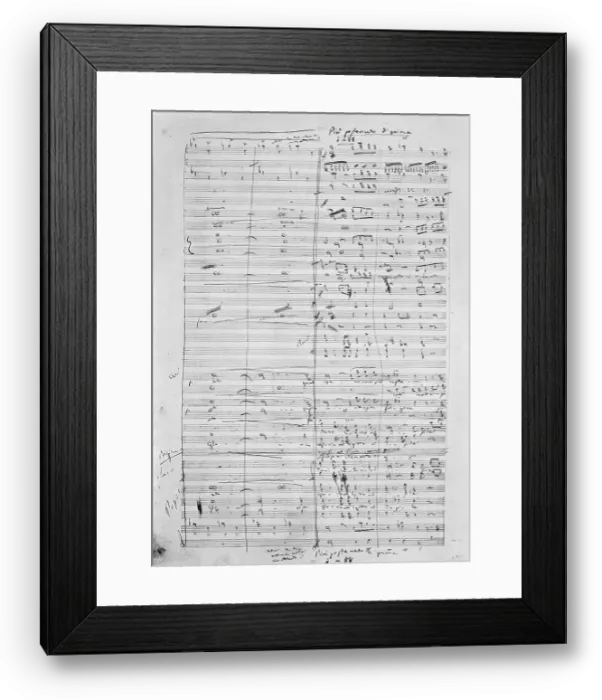 Framed Print : Musical Manuscript for Rigoletto Framed Print : Musical Manuscript for Rigoletto