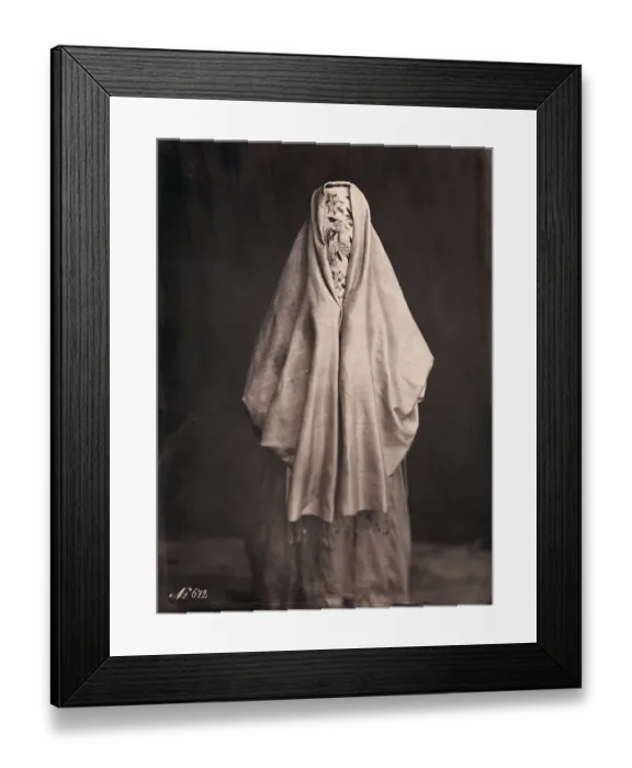 Framed Print : Muslim Woman Wearing Full Veil Framed Print : Muslim Woman Wearing Full Veil