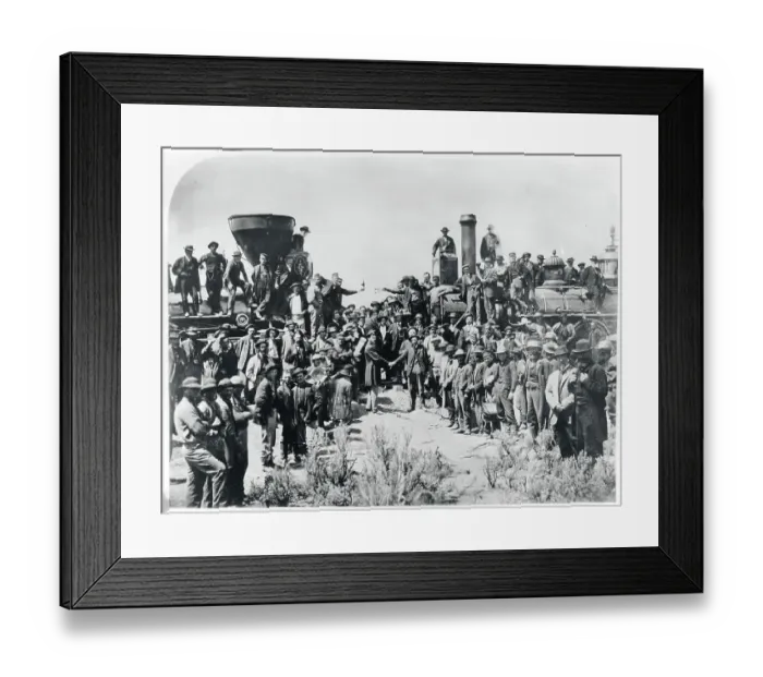 Framed Print : Completion of the First Transcontinental Railroad Framed Print : Completion of the First Transcontinental Railroad