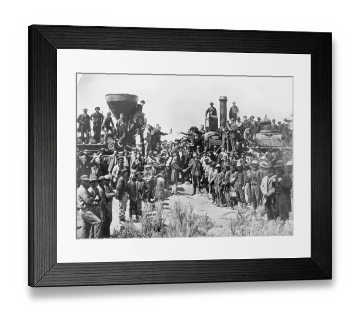 Framed Print : Trans Continental Railroad Celebration Framed Print : Trans Continental Railroad Celebration