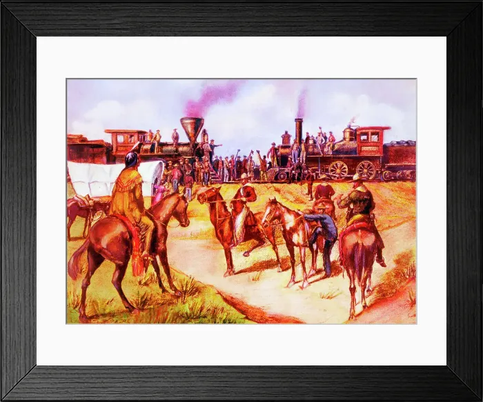 Framed Print : Transcontinental R.R.;Drive Last Spike Framed Print : Transcontinental R.R.;Drive Last Spike