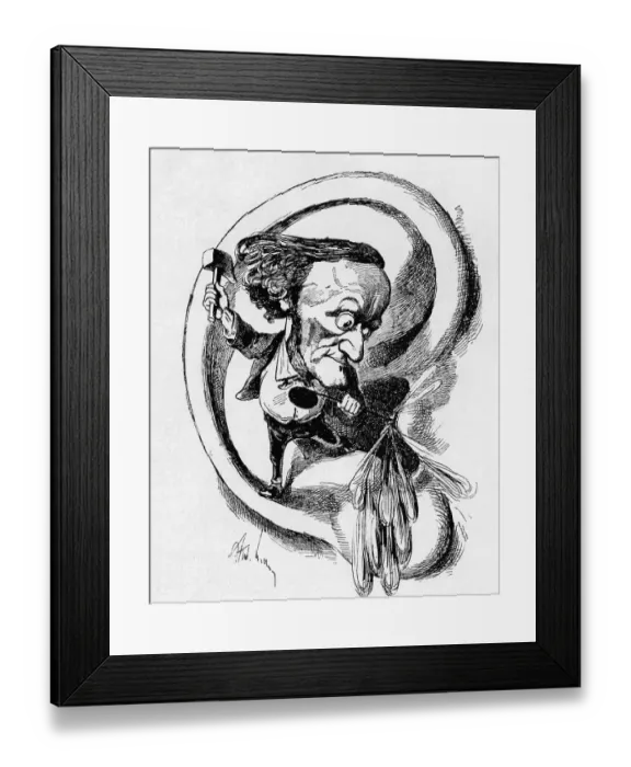 Framed Print : Caricature of the Human Ear Framed Print : Caricature of the Human Ear