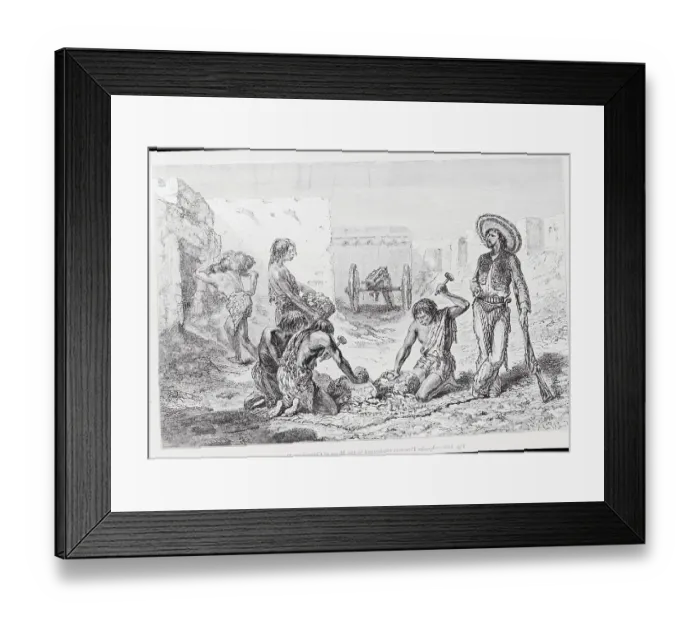 Framed Print : Apache Prisoners Mining Framed Print : Apache Prisoners Mining