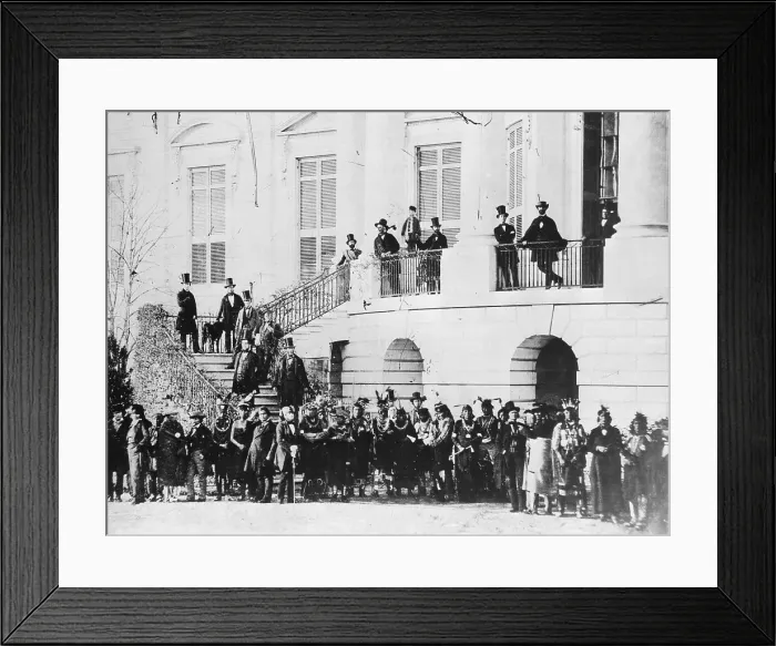 Framed Print : Indians in Front of White House