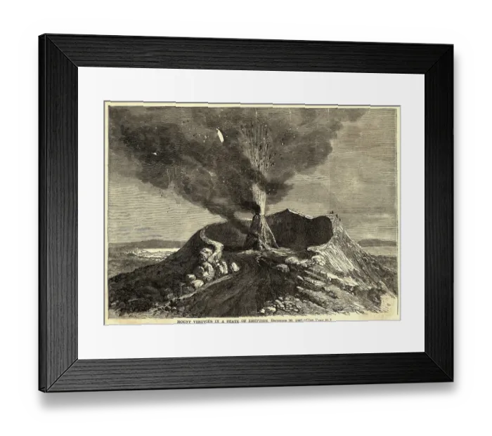 Framed Print : Mount Vesuvius Erupting Framed Print : Mount Vesuvius Erupting