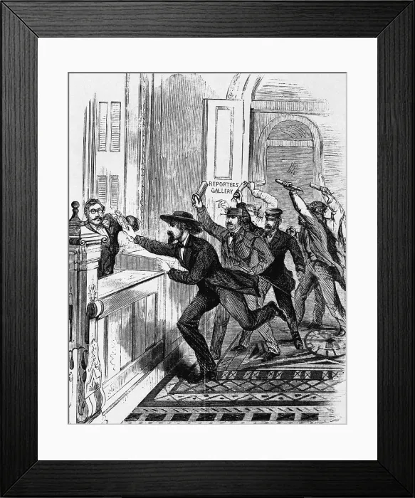Framed Print : Congressional Reporter Rushing Telegraph Framed Print : Congressional Reporter Rushing Telegraph