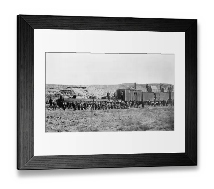 Framed Print : Union Pacific Construction Train;Workers