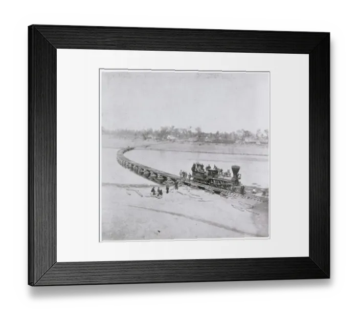 Framed Print : Train Crossing Kansas River Framed Print : Train Crossing Kansas River