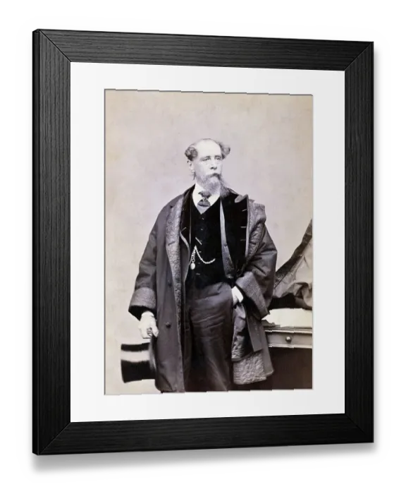 Framed Print : Writer Charles Dickens Visiting America Framed Print : Writer Charles Dickens Visiting America