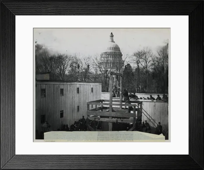 Framed Print : Matthew Brady Photo Of Execution In Dc Framed Print : Matthew Brady Photo Of Execution In Dc