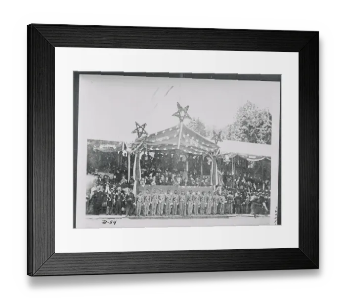 Framed Print : Formation of Soldiers at Andrew Johnson Review Framed Print : Formation of Soldiers at Andrew Johnson Review