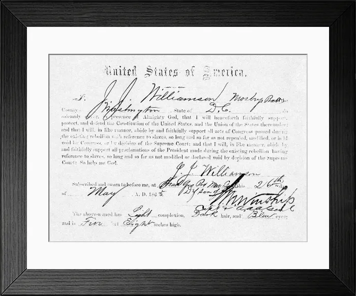Framed Print : Affadavit On The Constitution Framed Print : Affadavit On The Constitution