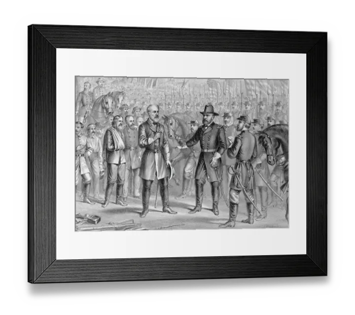 Framed Print : Robert E. Lee Surrendering to Ulysses Grant Framed Print : Robert E. Lee Surrendering to Ulysses Grant