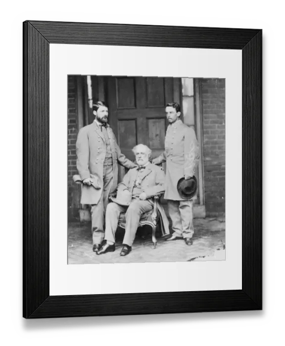 Framed Print : Robert E. Lee, His Son and His Aide Framed Print : Robert E. Lee, His Son and His Aide