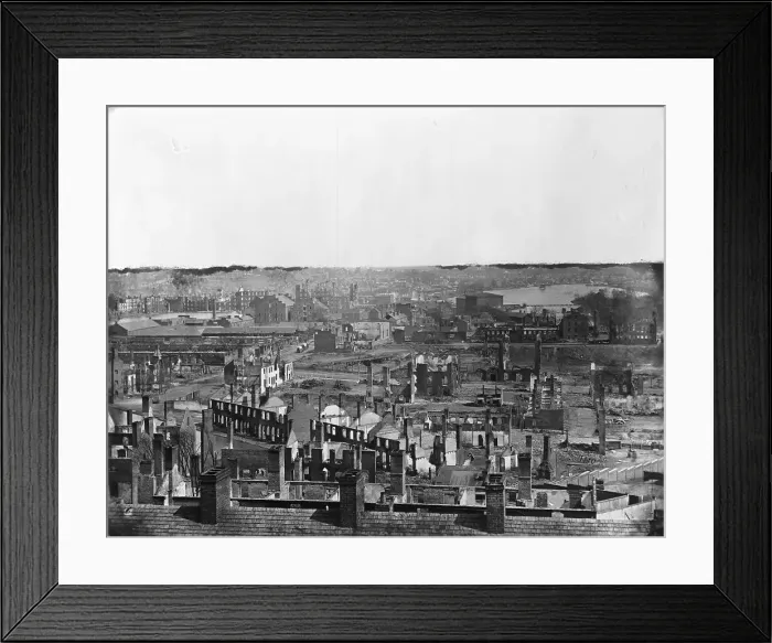 Framed Print : Wide Scenery of War Torn Buildings Framed Print : Wide Scenery of War Torn Buildings