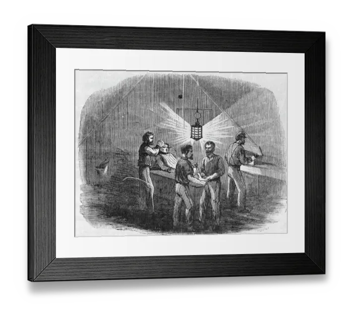 Framed Print : Civil War Hospital Operating Room Framed Print : Civil War Hospital Operating Room