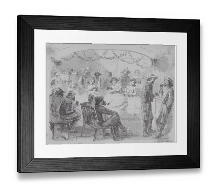 Framed Print : Dancers Entertaining Crowd Framed Print : Dancers Entertaining Crowd