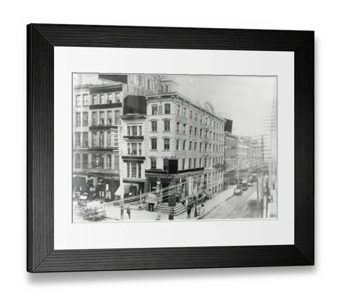 Framed Print : Corner of Fulton Street and Broadway Framed Print : Corner of Fulton Street and Broadway