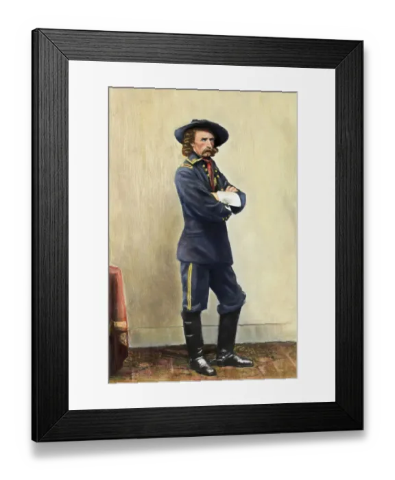 Framed Print : General Custer Standing with Arms Crossed Framed Print : General Custer Standing with Arms Crossed