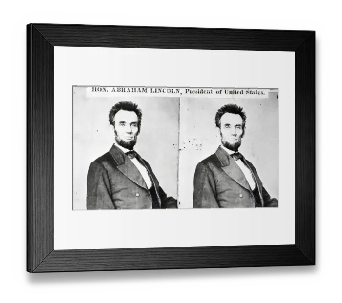 Framed Print : Stereopticon View Of Abraham Lincoln Framed Print : Stereopticon View Of Abraham Lincoln